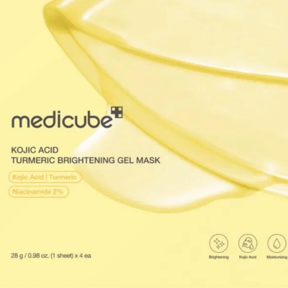 New Medicube - Kojic Acid Tumeric Brightening Gel Sheet Mask; 1 pk